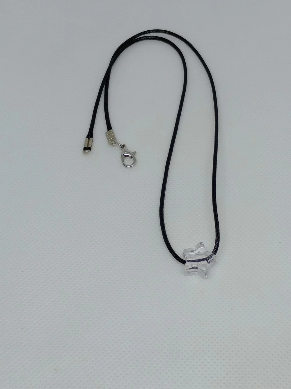 Star Pendant Necklace on Black Cord